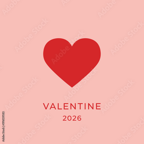 Red Heart Shape Valentine Symbol Love.