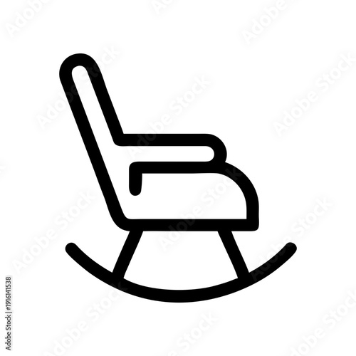 Rocking chair icon vector