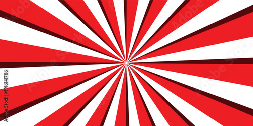 red Sunburst for the background. flag of japanese. The rising sun. vector.