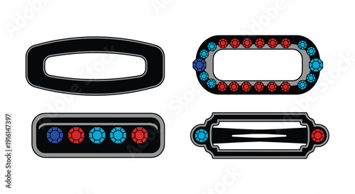 Rhinestone Barrette soft tone color illustration