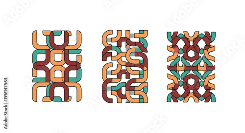 Repeater Line art dynamic modern abstract illustration