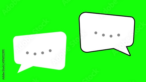 Set of 3d green speech bubble icon templates and blank vector illustration banners for business communication message design on a web sign or internet website button