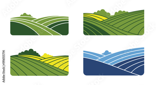 Rolling Meadows Line abstract elegant tone illustration