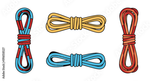 Rope Coil Line art clean modern abstract illustration