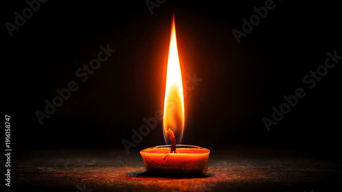 A glowing flame flickering in the darkness, symbolizing the promise of hope. (2)