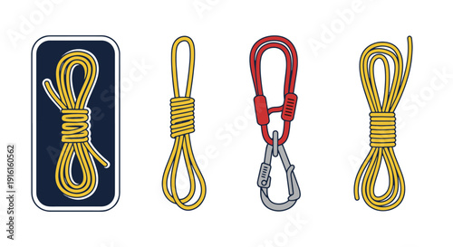 Safety Rope Line art dynamic creative tone vector