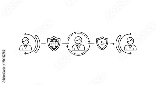 Business Security and Network Protection Concept.