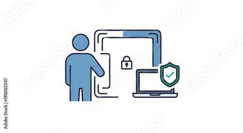 Digital Security and Personal Data Protection Concept.