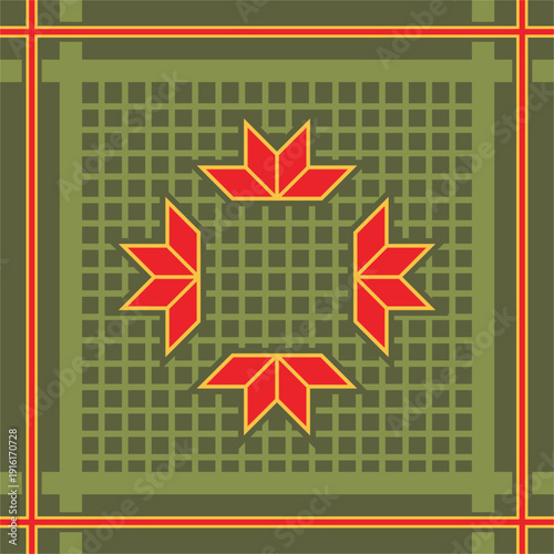 Traditional Slavic, Bulgarian decorative embroidery vector pattern. Seamless ornamental motifs for folklore costume, clothing, textile, damask, craft knitting, sewing. Balkan cultural heritage.