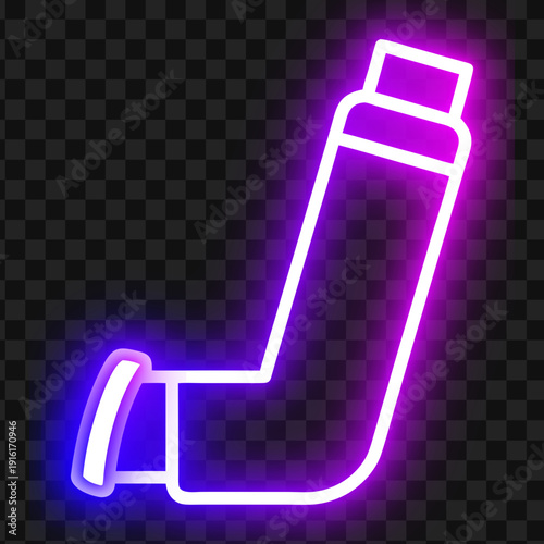 Neon inhaler illustration