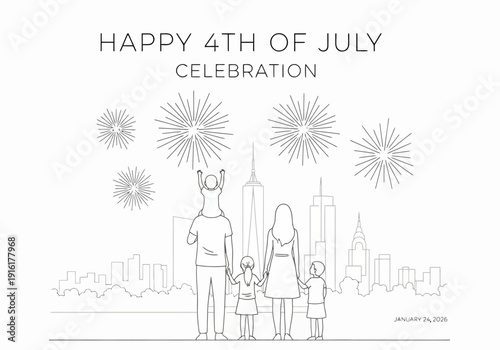 Fourth of July Celebration Artwork American Independence Day