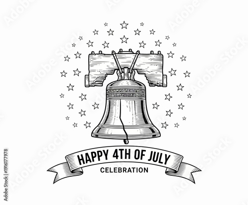 4th of July Celebration Patriotic Design for American Independence Day