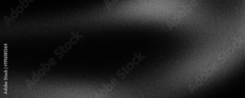 Abstract black and gray gradient background with soft shadow waves and grainy noise texture, monochrome minimal wallpaper backdrop