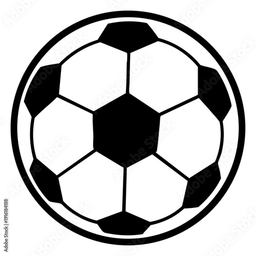 Isolated Soccer Ball Icon for Professional Sports Branding and Graphic Design Elements