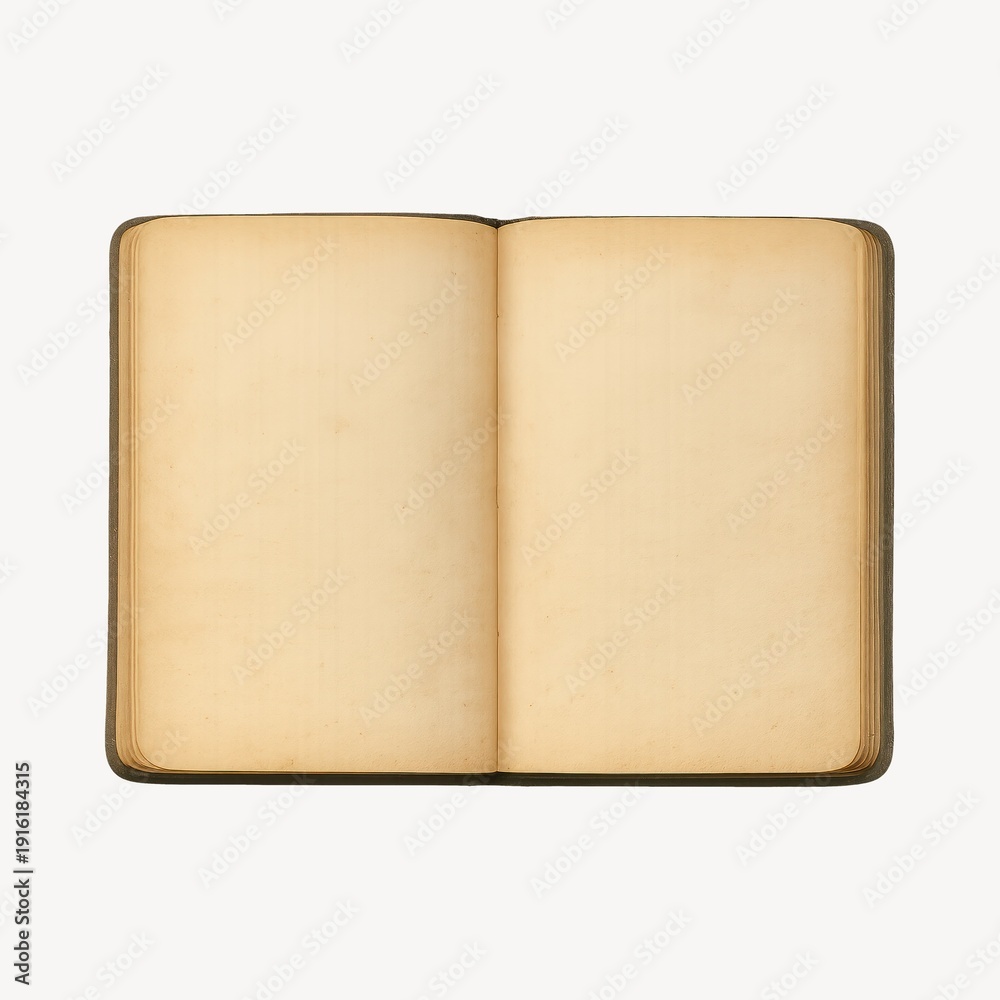 Naklejka premium Vintage open blank book pages