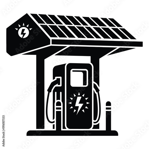 Solar powered electric vehicle charging station with renewable energy