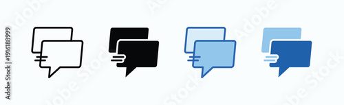 Express Icon Sheet Multiple Style Collection Isolated Vector