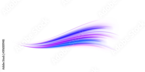 Purple and blue neon waves curve and twist like fire trails. Tiny sparks scatter along luminous lines. The composition conveys warmth and motion. PNG