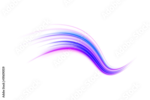 Magenta and blue glowing swirls spiral in high-speed motion. Sparkling particles follow luminous curves. The scene radiates energy and creativity. PNG