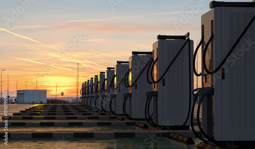 Fast charging station for electric cars