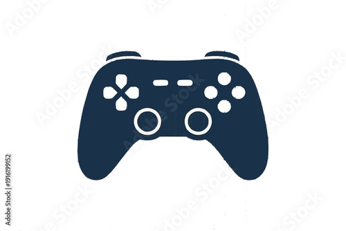 Minimalist Game Controller Icon on Dark Background