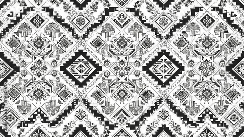 Ethnic Geometric Aztec or Tribal Pattern Vector digital illustration