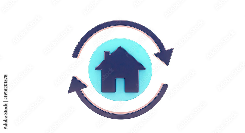 Fototapeta premium Home Recycling Icon