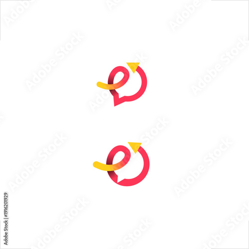 speech bubble forming a lowercase e, designed for messaging platforms, customer support tools, social communication apps, live chat services, email products, and digital conversation brands
