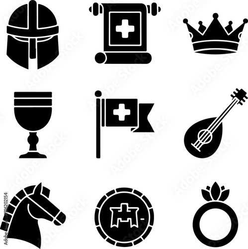 Icon Collection of Objects, People, and Concepts in Simple Design