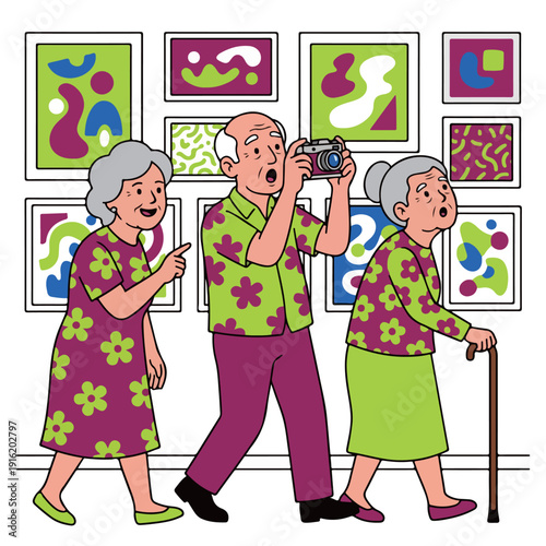 Seniors at an Art Gallery