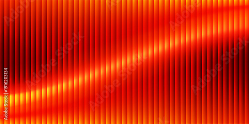 Abstract background features numerous closely packed vertical extruded bars transitioning smoothly through a spectrum of intense orange yellow and red hues suggesting warmth radiating  