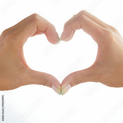 A pair of hands forming a heart shape with fingers