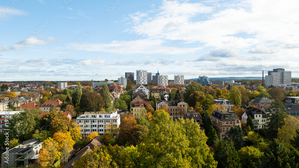 Obraz premium Braunschweig Aerial Drohnenaufnahme mit Blick auf Bahnhof