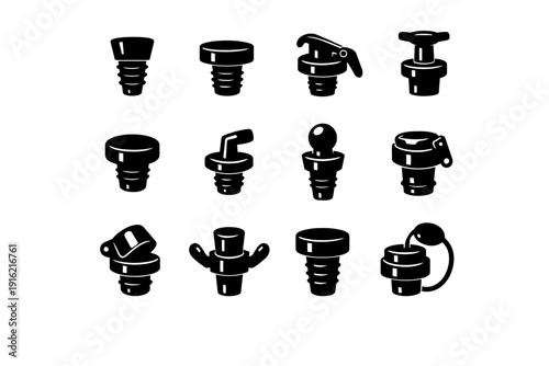 Habit vector sealing icon daily tool workflow simple silhouette accessory image storage