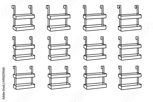 Organizer vertical support tray vector design door icon icons overdoor utility clean