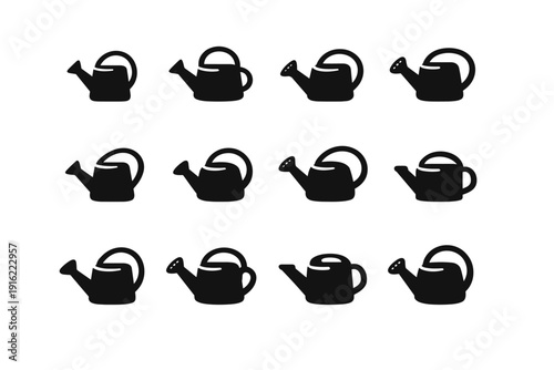 Form flower spout vector image clean generation utility black compact simple gardening