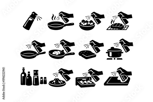Daily functional utility generation filled simple form use vector cooking image icon