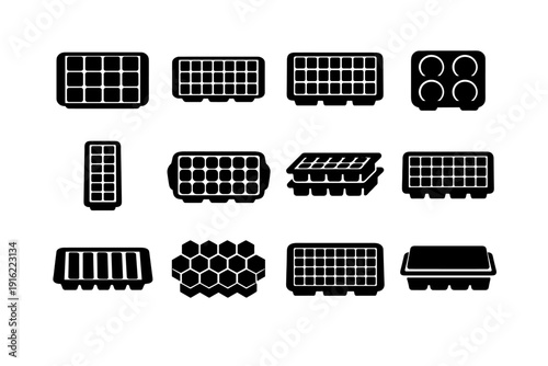 Small freezer form mini icon mold ice generation vector image simple utility