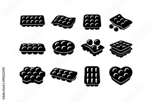 Form image ice vector tool freezer generation practical cells minimal simple icon