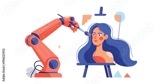 Maximizing Creative Output: AI Robot Collaboratively Painting Human Portrait on Canvas for Creative Automation