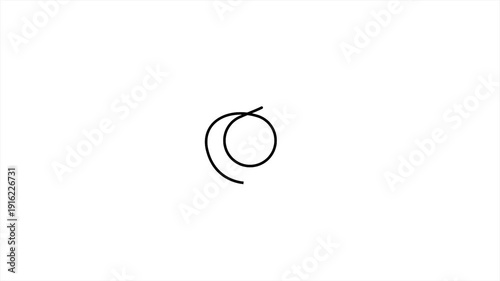 Technology Loader Loading Animation in Gear Monoline, One Continuous Line Art Animated for UIUX System Setting Loader