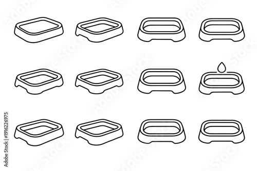 Icon structure clean vector central functional icons look tray pet modern accessory