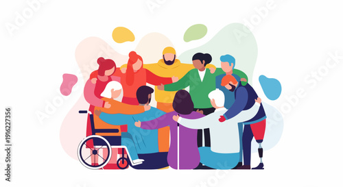 Robotic arm art with woman painting colorful abstract artwork on canvas. Innovative robotic arm art highlights technological progress, inclusive design.