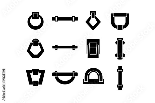 Mounted geometry detail bar linear image icon modern form element generation vector