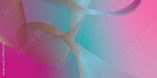 Bisque Fuchsia and azure abstract shape grainy gradient background with black backdrop and noisy texture for wide banner poster and header design
