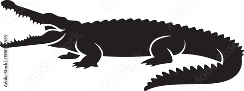 Vector of crocodile design on white background. Wild Animals. Reptile. Easy editable layered vector illustration.