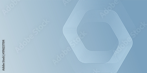 Abstract hexagon lines on gray background. Geometric stripe line art design for poster, brochure, cover, website, banner.