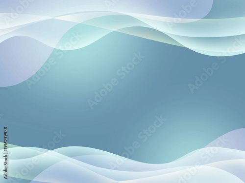 透明感のあるウェーブの水色の抽象的な背景素材