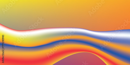 Amazing blue background with orange, red, yellow gradient. Vector eps new