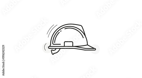 Hard Hat Icon, Safety Helmet, Construction Worker Gear, Protective Headwear